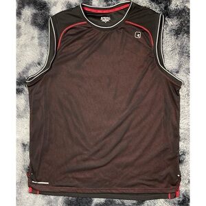 And1 Sleeveless Mesh Jersey Basketball Black Tank Top